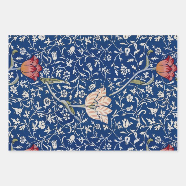William Morris Medway Pattern Wrapping Paper Sheets (Front)