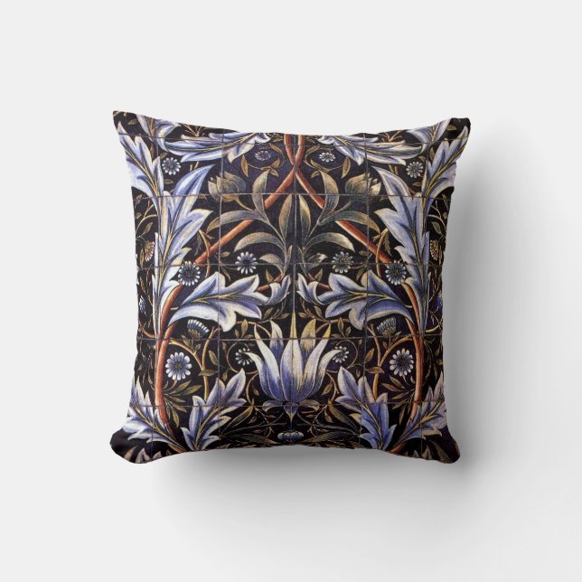 William Morris "Membland" Throw Pillow (Front)