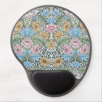 William Morris Myrtle Floral Chintz Pattern Gel Mouse Pad by Bramblewood at Zazzle