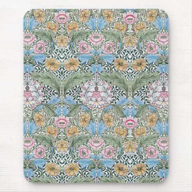 William Morris Myrtle Floral Chintz Pattern Mouse Pad (Front)