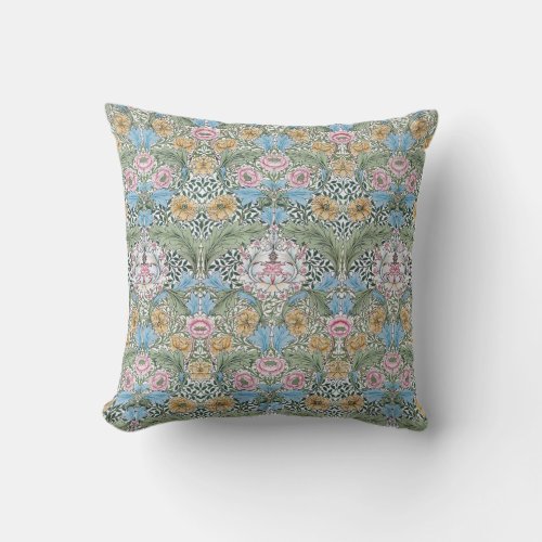 William Morris Myrtle Floral Pattern Throw Pillow