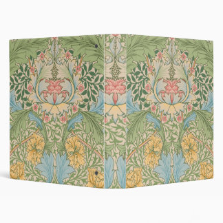 William Morris Myrtle Flower Floral Botanical 3 Ring Binder