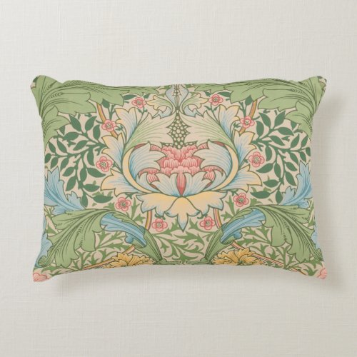 William Morris Myrtle Flower Floral Botanical Accent Pillow