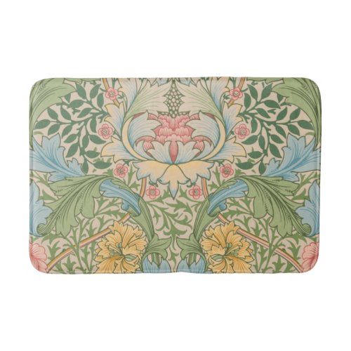 William Morris Myrtle Flower Floral Botanical Bath Mat