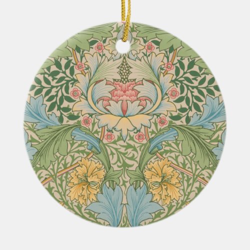 William Morris Myrtle Flower Floral Botanical Ceramic Ornament