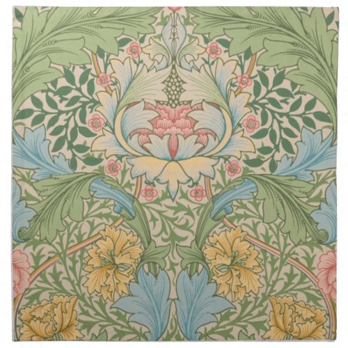 William Morris Myrtle Flower Floral Botanical Cloth Napkin