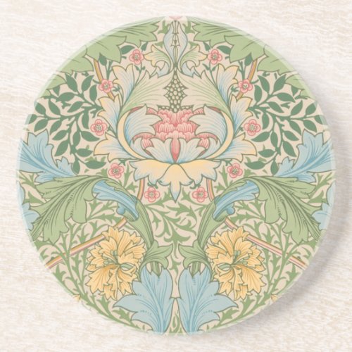 William Morris Myrtle Flower Floral Botanical Coaster