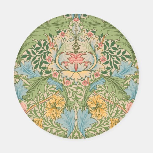 William Morris Myrtle Flower Floral Botanical Coaster Set