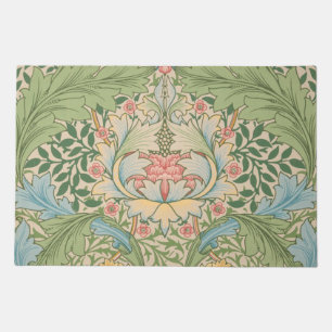William Morris Myrtle Flower Floral Botanical Doormat