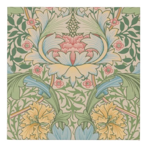 William Morris Myrtle Flower Floral Botanical Faux Canvas Print