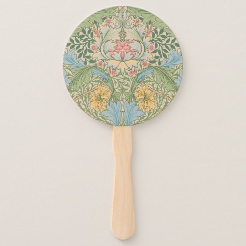 William Morris Myrtle Flower Floral Botanical Hand Fan