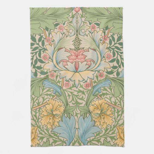 William Morris Myrtle Flower Floral Botanical Kitchen Towel