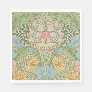 William Morris Myrtle Flower Floral Botanical Napkins
