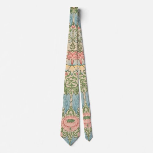 William Morris Myrtle Flower Floral Botanical Neck Tie