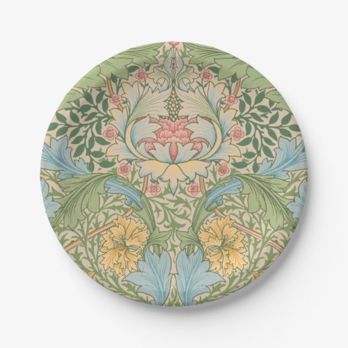 William Morris Myrtle Flower Floral Botanical Paper Plates