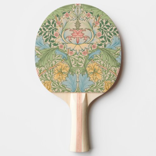 William Morris Myrtle Flower Floral Botanical Ping Pong Paddle