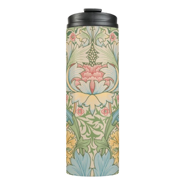 William Morris Myrtle Flower Floral Botanical Thermal Tumbler (Front)
