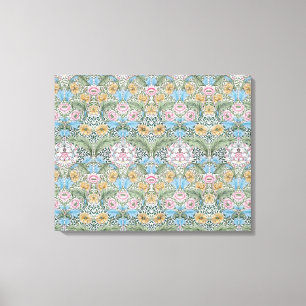 William Morris Myrtle Pattern Wrapped Canvas Print
