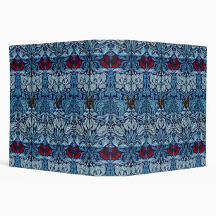 William Morris Navy Blue Tulip Rose Wallpaper 3 Ring Binder