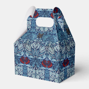 William Morris Navy Blue Tulip Rose Wallpaper Favor Boxes