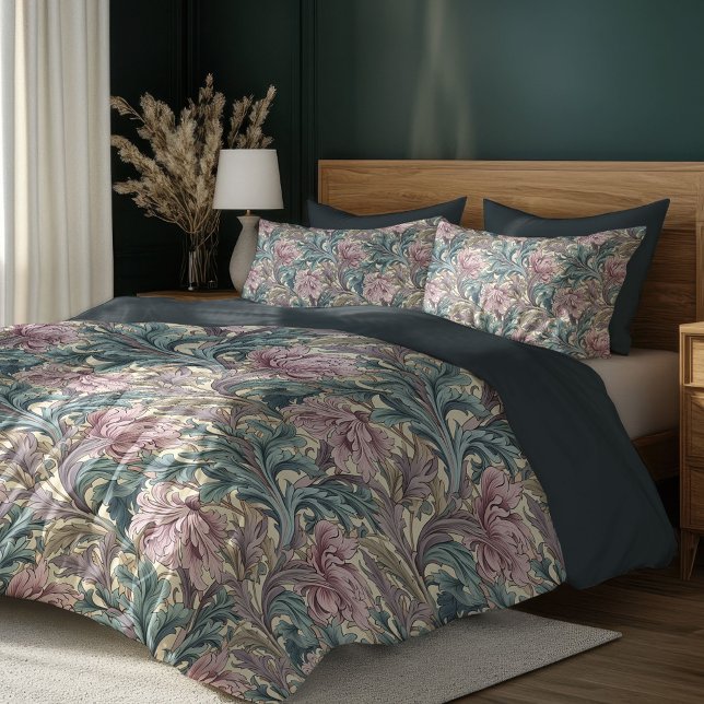 William Morris nouveau dusty pink pastel green Duvet Cover (William Morris nouveau dusty pink pastel green Duvet Cover)