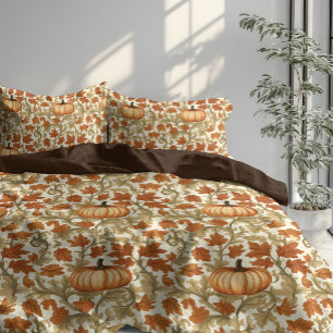 William Morris nouveau fall autumn pumpkin pastel Duvet Cover