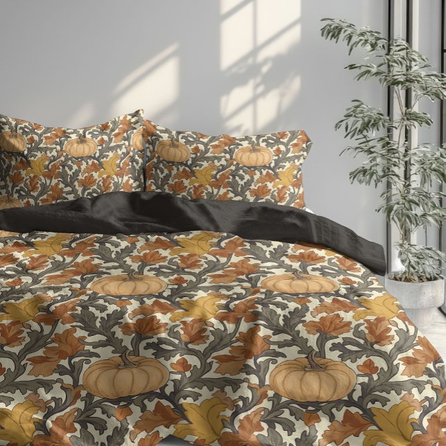William Morris nouveau fall autumn pumpkin pastel Duvet Cover (William Morris nouveau fall autumn pumpkin pastel Duvet Cover)