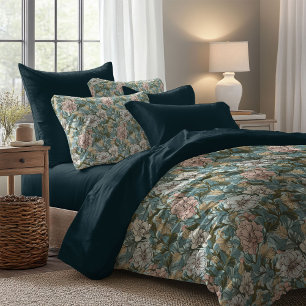 William Morris nouveau pastel green peach ivory Duvet Cover