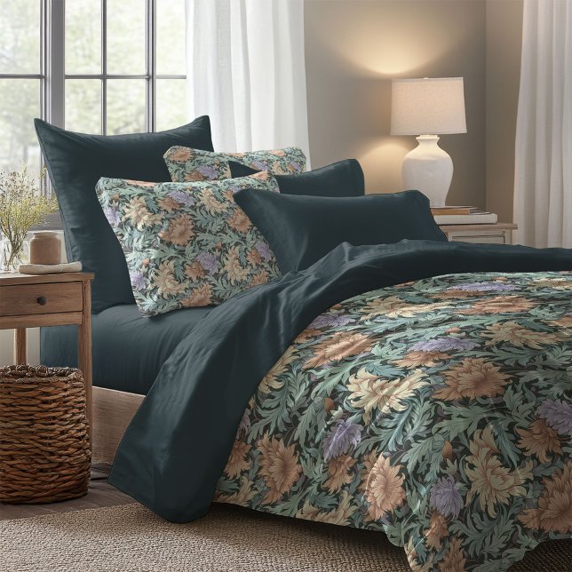 William Morris nouveau pastel green purple peach Duvet Cover (William Morris nouveau pastel green purple peach Duvet Cover)