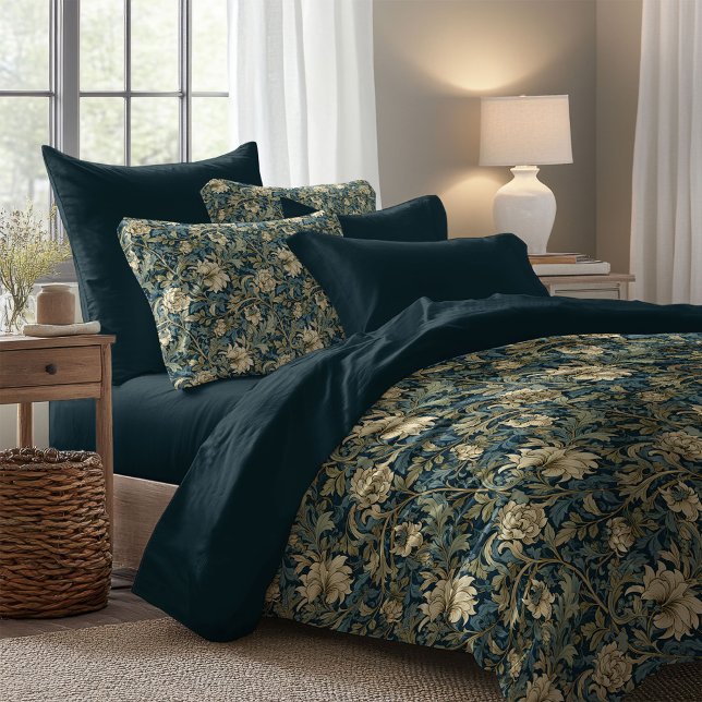 William Morris nouveau soft pastel green ivory Duvet Cover (William Morris nouveau soft pastel green ivory Duvet Cover)