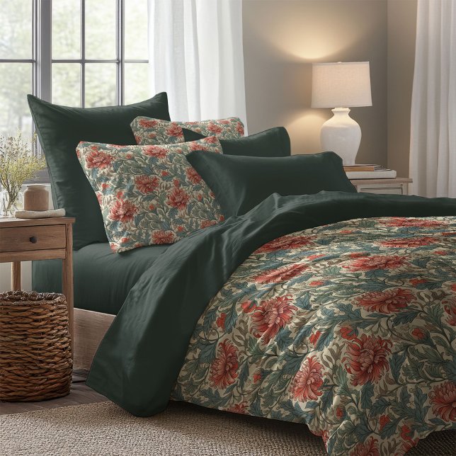 William Morris nouveau terracotta dusty green Duvet Cover (William Morris nouveau terracotta dusty green Duvet Cover)