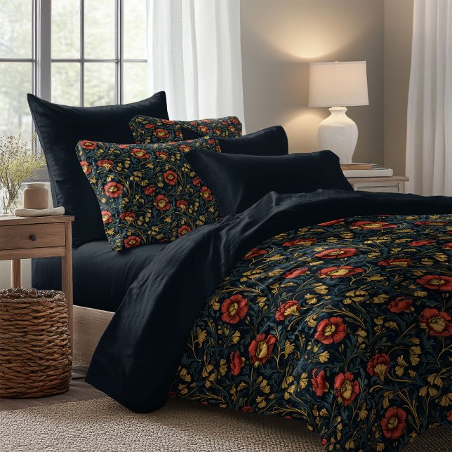 William Morris nouveau terracotta ivory dark blue Duvet Cover (William Morris nouveau terracotta ivory dark blue Duvet Cover)
