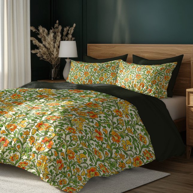 William Morris nouveau vibrant green yellow Duvet Cover (William Morris nouveau vibrant green yellow Duvet Cover)