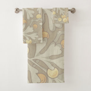 William Morris Oak and Acorn Bathroom Towel Set