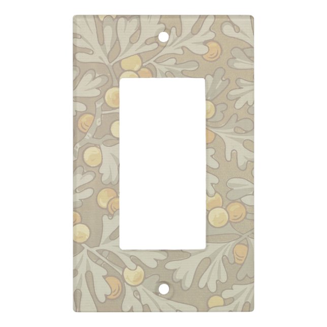 William Morris Oak and Acorn Light Switch Cover (Front)