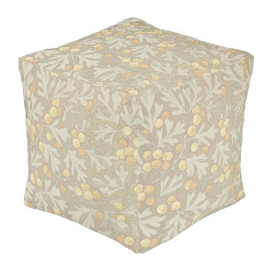 William Morris Oak and Acorn Pouf
