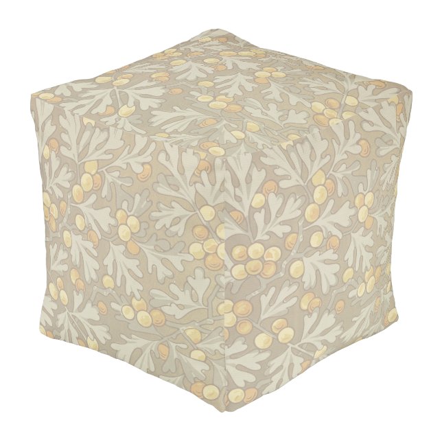 William Morris Oak and Acorn Pouf (Angled Front)
