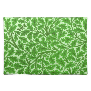 William Morris Oak Leaves, Emerald Green Cloth Placemat