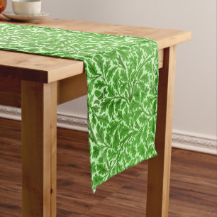 William Morris Oak Leaves, Emerald Green  Short Table Runner