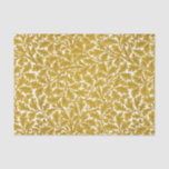 William Morris Oak Leaves, Mustard Yellow &amp; White Tissue Paper