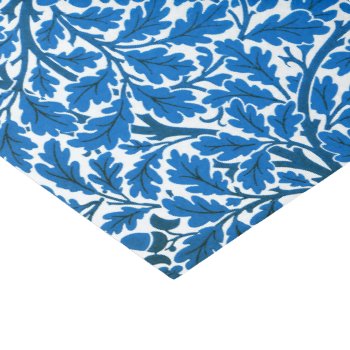 William Morris Oak Leaves  Sapphire Blue And White Tissue Paper by Floridity at Zazzle