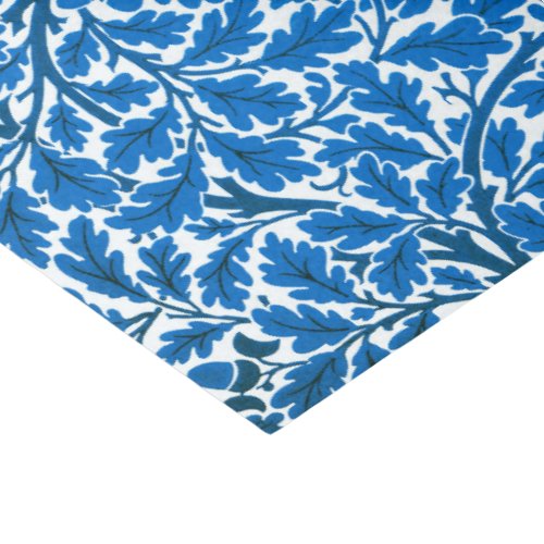 William Morris Oak Leaves Sapphire Blue and White Tissue Paper