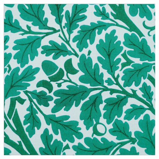 William Morris Oak Leaves, Turquoise & Aqua   Fabric
