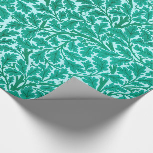 William Morris Oak Leaves, Turquoise & Aqua Wrappi Wrapping Paper