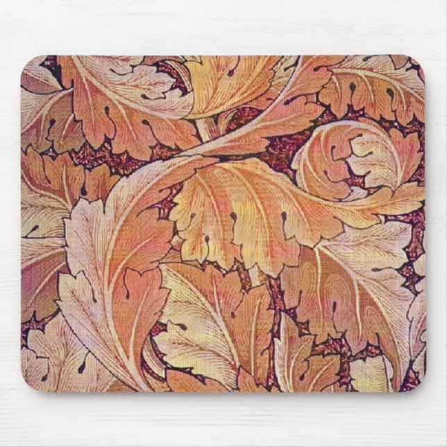William Morris Orange Acanthus - Mousepad (Front)