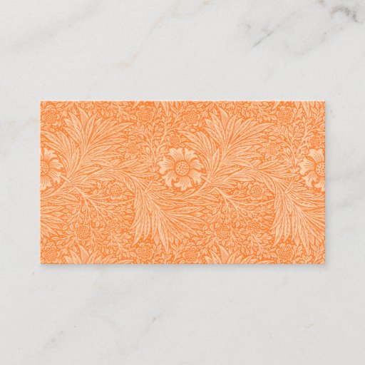 Customizable William Morris Orange Flora Reception Seating Card Business Cards