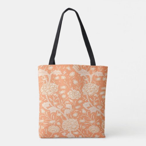 William Morris Orange Floral Tote