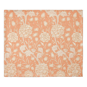 William Morris Orange Wild Tulip Flower Pattern Duvet Cover