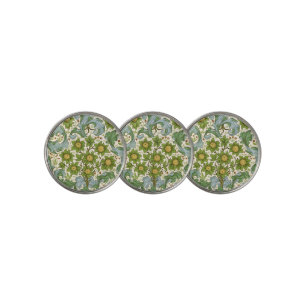 William Morris Orchard Green Floral Art Golf Ball Marker