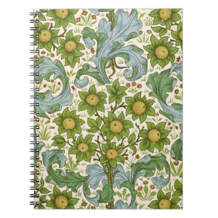 William Morris Orchard Green Floral Art Notebook